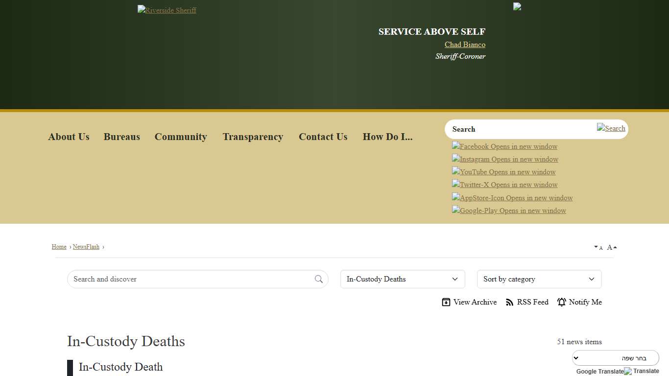 Press Releases • Riverside County Sheriff, CA